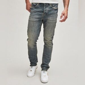 Purple Brand P005 Jeans Men's 32x32 Blue Slim Fit Stright Button Fly Designer